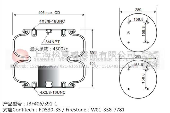 JBF406/391-2橡膠<a href='http://www.1l4lcs.cn/' target='_blank'><u>空氣彈簧</u></a>