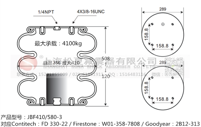 JBF410/580-3橡膠<a href='http://www.1l4lcs.cn/' target='_blank'><u>空氣彈簧</u></a>
